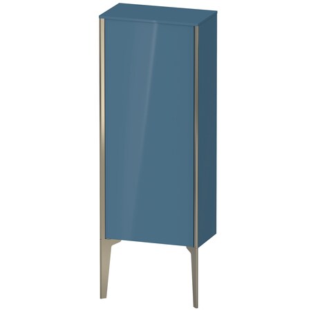 Xviu Semi-Tall Cabinet Stone Blue High Gloss